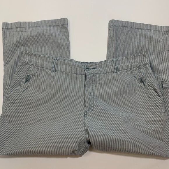 Royal Robbins Stripped 100% Cotton Capri Pant - Picture 1 of 8